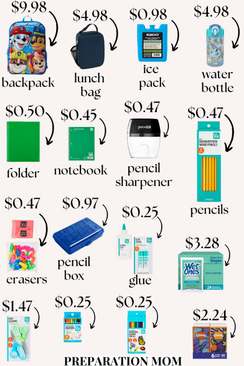 back-to-school preschool supplies